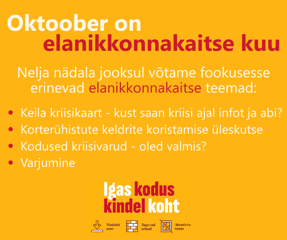 Oktoober on elanikkonnakaitse kuu