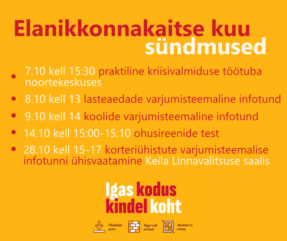 Elanikkonnakaitse kuu sündmused