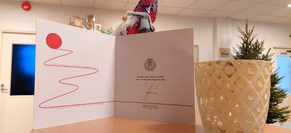 Presidendi jõulukaart tervitusega
